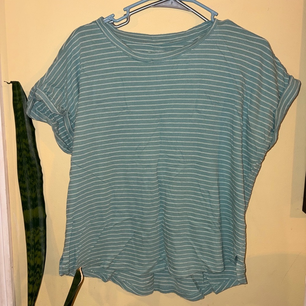 Striped Teal Women's Top